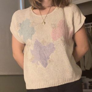 Vintage knit short sleeve top